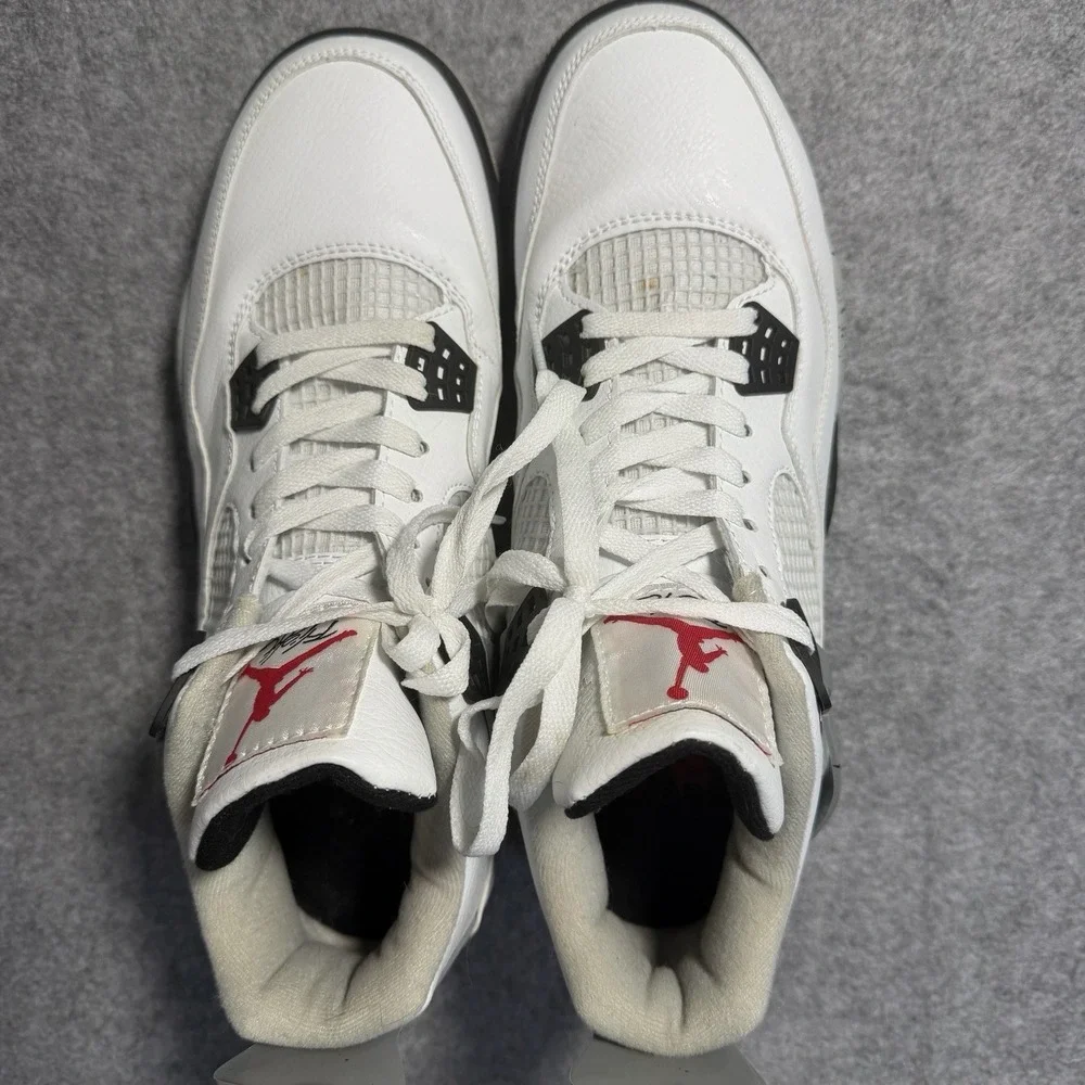 Jordan 4 Retro White Cement 2016 Mens Size 12.5 White Grey Black 840606-192 RARE